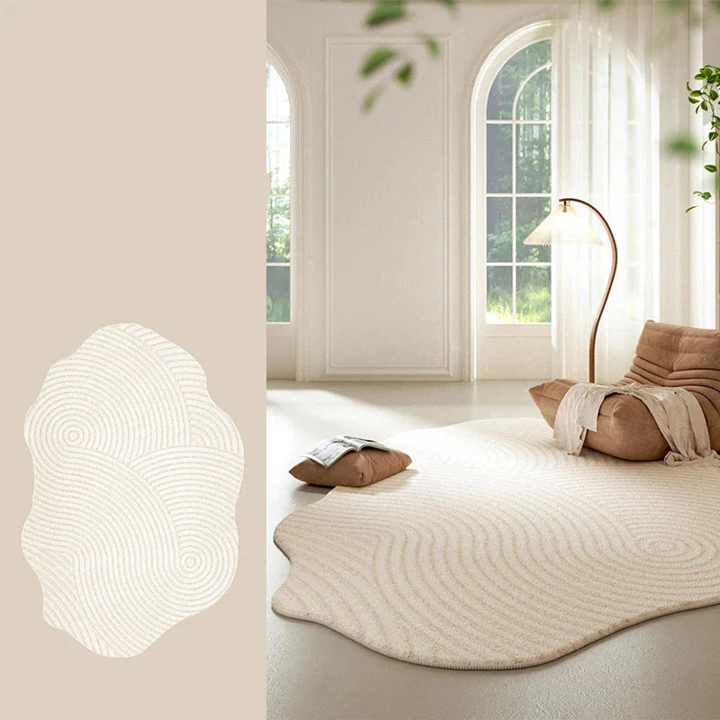 Cream Colored Striped Rug