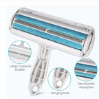 Reusable Pet Hair Removal Mitt and Self-Cleaning Roller Set for Furniture, Couch, and Carpet