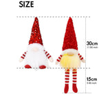Nordlumis | Glowing Christmas Gnome | 30 × 10 × 10 cm | LED Window & Table Decoration | Battery Operated | Gift Idea for Christmas & New Year