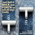 Reusable Pet Hair Removal Mitt and Self-Cleaning Roller Set for Furniture, Couch, and Carpet