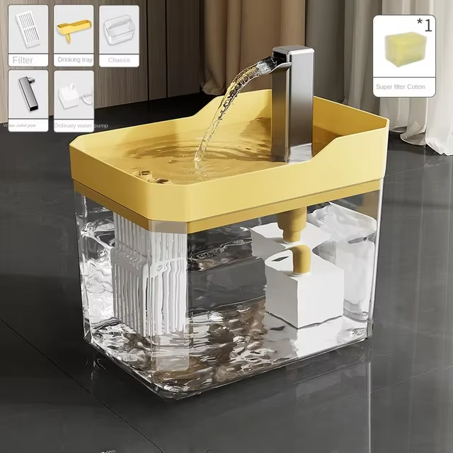 Automatic Cat Water Fountain with USB Pump and Multi-Stage Filtration