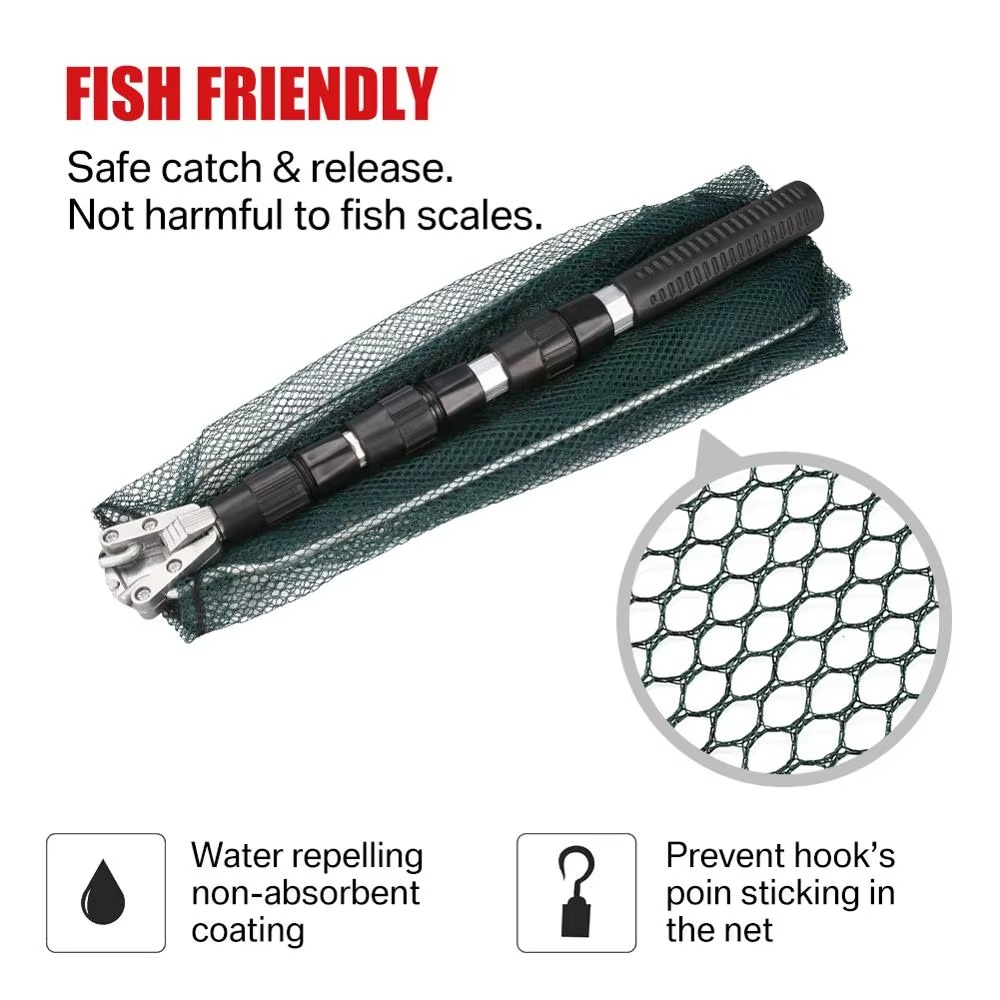 Aluminum Alloy Telescopic Folding Fishing Net with Retractable Handle 51 Inch