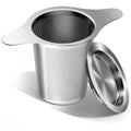 Tea Egg LeafLuxe Stainless Steel | Extra Fine Mesh Tea Strainer | With Double Handles | For Loose Tea