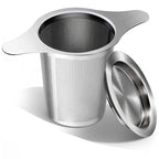 Tea Egg LeafLuxe Stainless Steel | Extra Fine Mesh Tea Strainer | With Double Handles | For Loose Tea