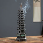 Zen Tower-Style Smoke Waterfall Incense Burner