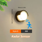 LED Wall Light LumoGuard | With Radar Motion Sensor | 6W/12W | Warm & Cold White | IP66 Waterproof
