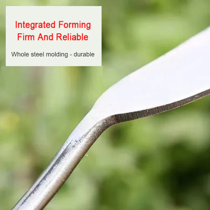 HerbMaster Garden Spade | 3-Tine Stainless Steel | For Weeding & Garlic Harvest