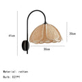 LumaFlora - Elegant rattan wall lamp - Warm floral ambiance