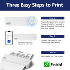 Portable Inkless Bluetooth A4 Thermal Printer