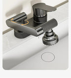 Two-Hole Bathroom Faucet with 360-Degree Swivel Spout
