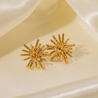 Dainty Radial Shine Stud Earrings