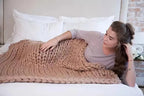 Chunky Knit Blanket – Cozy Wool Blanket for Every Room – Soft & Warm – Perfect for Sofa and Bed