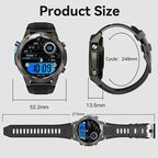 Outdoor smartwatch with GPS, compass & health monitoring
