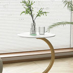 Reinforced Round Side Table for Living Room and Bedroom