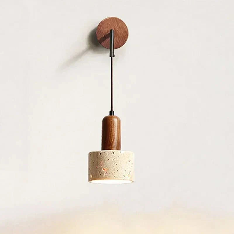 Wabi-Sabi Stone Wall Lamp – Warm LED Light