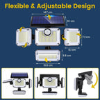 Solora GuardLight Solar Outdoor Lamp with Motion Sensor 2000 LM | 333 LED, IP65, 270° Beam Angle
