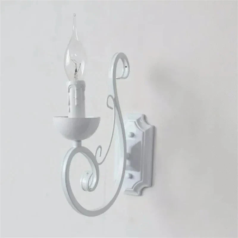 LuminousEra - White Wall Lamp with E14 Candle Light