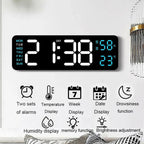 TimeGlow Clock - Slim Digital Alarm Clock with Temperature & Calendar
