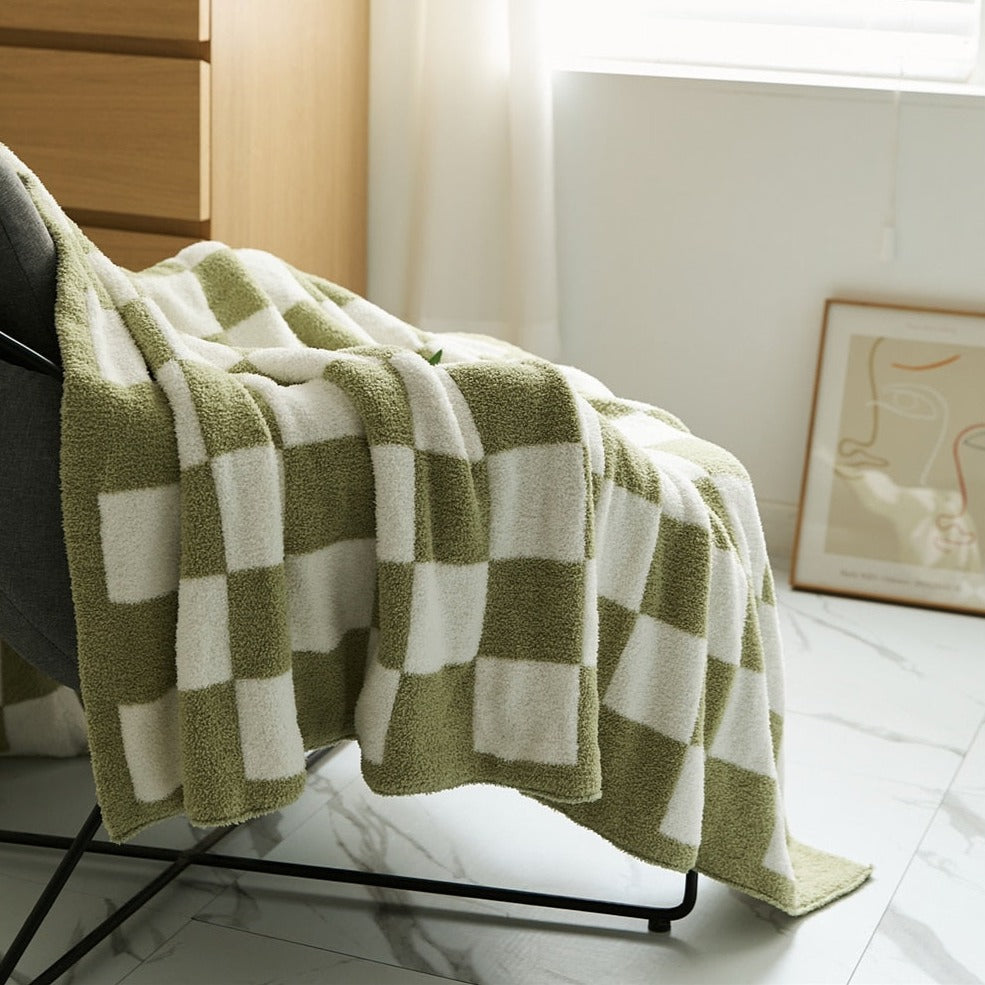 COLOURFUL CHECKERBOARD THROW