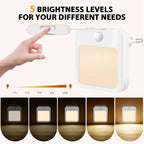 Sensilux Mini LED Night Light | With Motion Sensor | Warm & Cool White | For Hallway, Bedroom & Bathroom