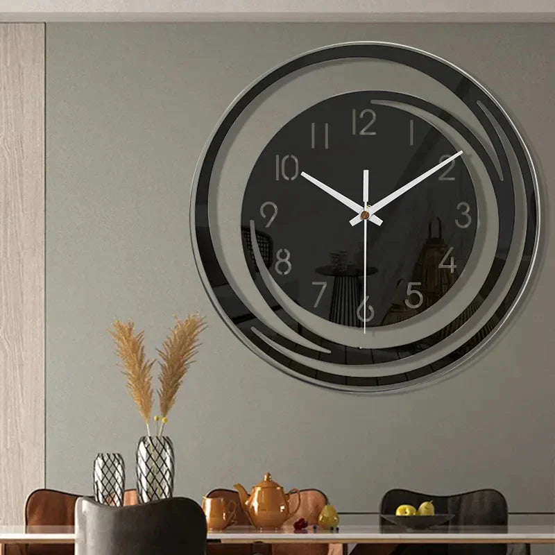 Acrylic Wall Clock - Scandinavian Design - Black - Clock