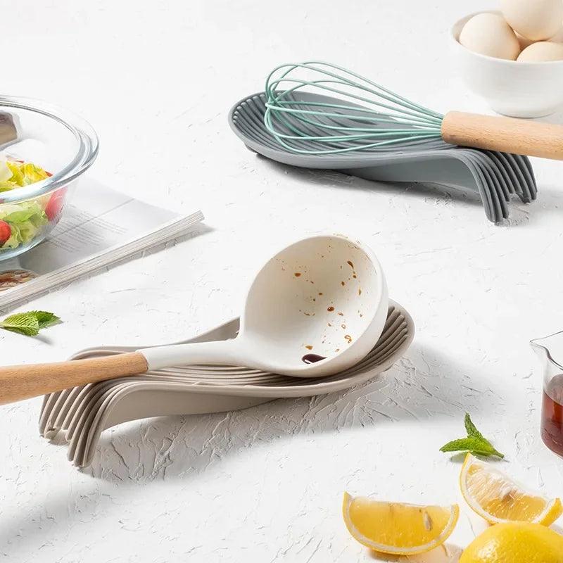 Silicone Spoon Organizer Heat Resistant (1/4 pcs.)