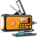 Emergency Radio with Crank & Solar – Portable Dynamo Radio with Power Bank & LED Flashlight