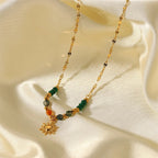 Dainty Boho Inspired Sun Pendant Necklace