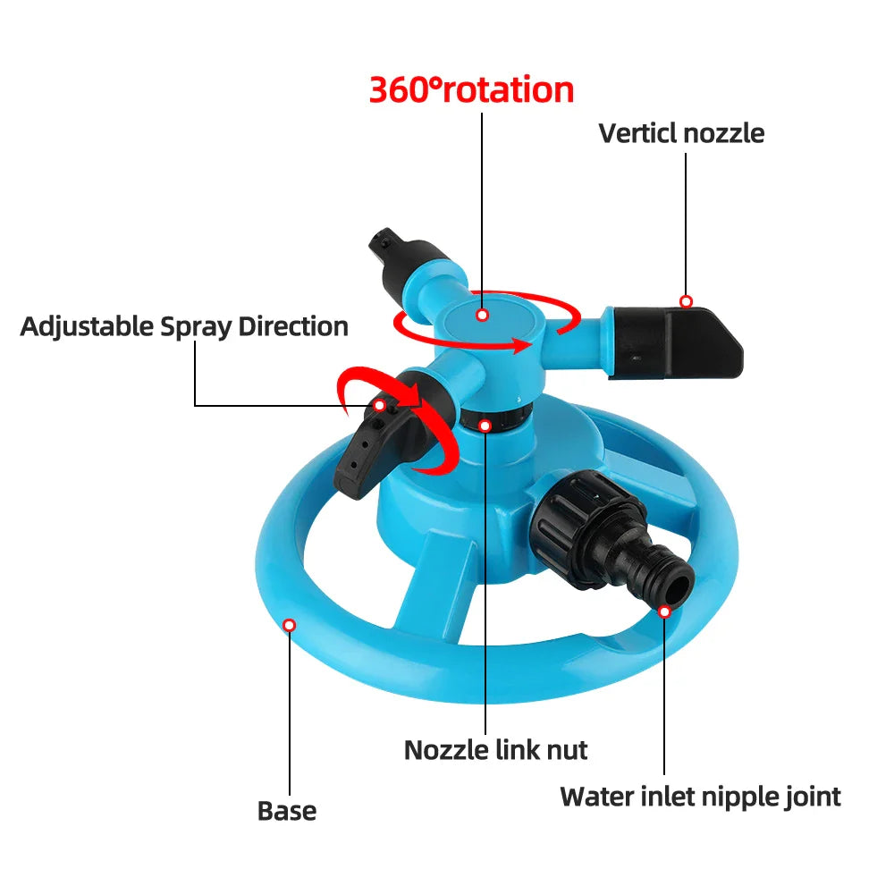 Sprinkler Hydrosia | 360° Rotation | Water-saving & Robust | For Garden & Lawn Care