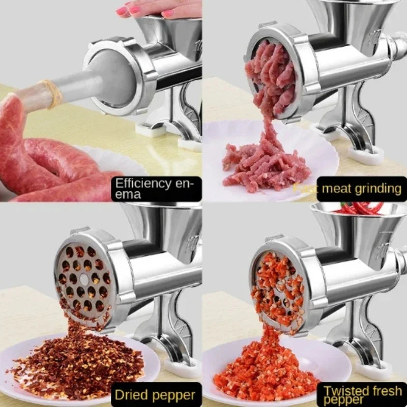 Meat Grinder Kraftivo | Manual | Aluminum Alloy | For Ground Meat, Sausages & Dough