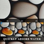 L-Shaped Diatomaceous Earth Floor Mat with Non-Slip Base