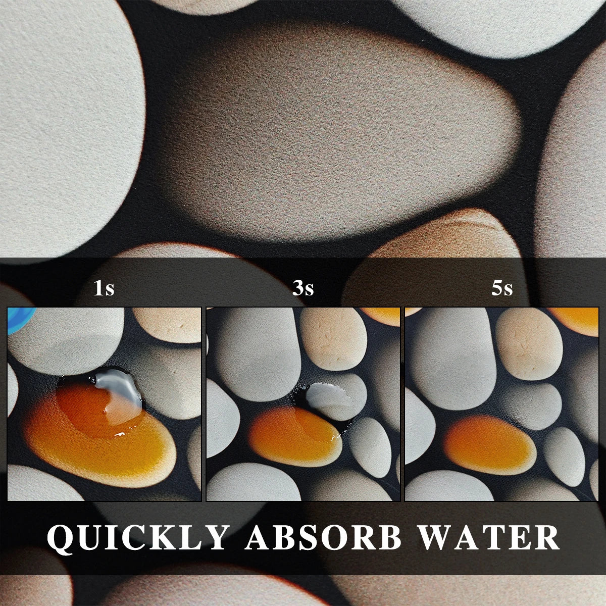 L-Shaped Diatomaceous Earth Floor Mat with Non-Slip Base