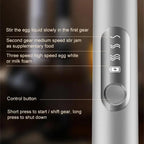 CREMIX Electric Milk Frother & Mixer | 3 Speeds | Double Attachment Made of Stainless Steel | USB Charging