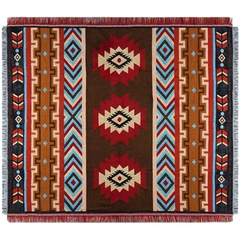 Outdoor Bohemian Picnic Blanket - Moisture-resistant Camping and Picnic Blanket in Ethnic Style