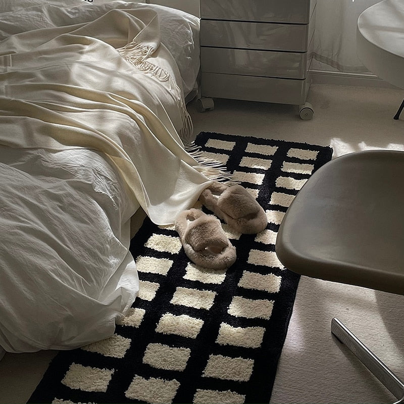 Black & White Grid Rug
