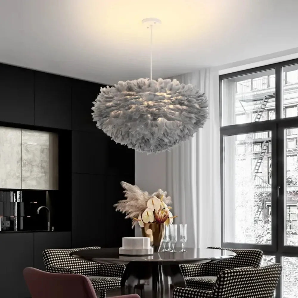 Scandinavian Feathers Pendant Lamp with Modern LED