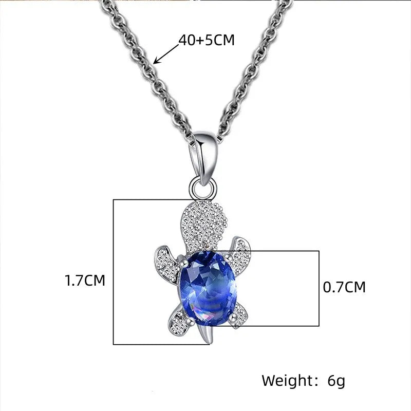 Ocean Turtle Lucky Necklace Earring Set