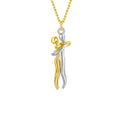 Love Forever Hug Cute Couple Necklace