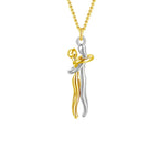 Love Forever Hug Cute Couple Necklace