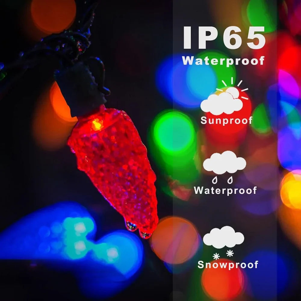 SunBerry Solar-Strawberry-Light String | 8 Light Modes | Color Change & Solar Powered | For Garden, Balcony & Christmas