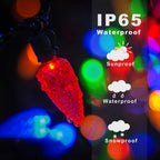 SunBerry Solar-Strawberry-Light String | 8 Light Modes | Color Change & Solar Powered | For Garden, Balcony & Christmas