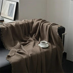 Solid color cotton sofa blanket