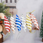 Spiral Christmas Hanging Ornaments, 11 cm Tall, for Trees and Celebrations