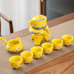 Royal Golden Porcelain Dragon Flow Tea Set