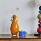 Coloured Globe Handled Glass Jar Vase Collection