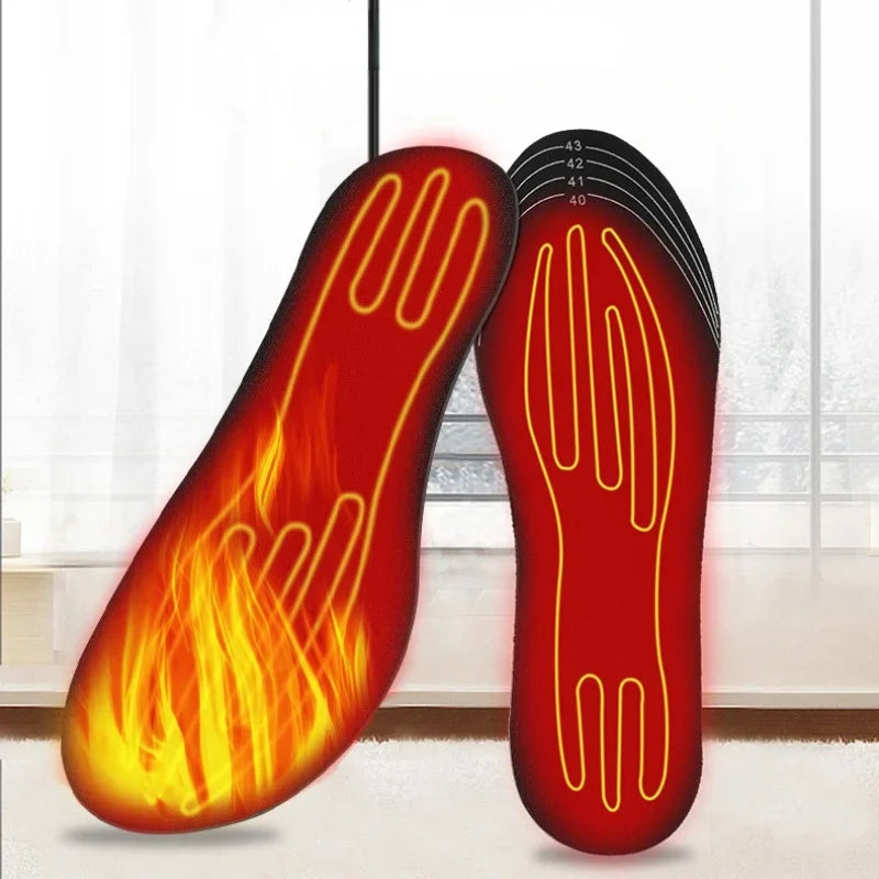 ThermaStep USB Heated Insoles | Customizable Size 35–46 | Rechargeable & Washable | Carbon Fiber Heating Technology | Foot Warmer for Winter & Outdoor
