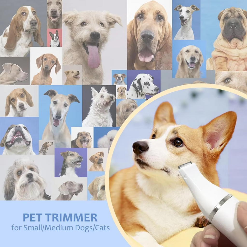 Ultimate Pet Grooming Kit: Quiet Hair Clipper, Nail Grinder & Paw Trimmer