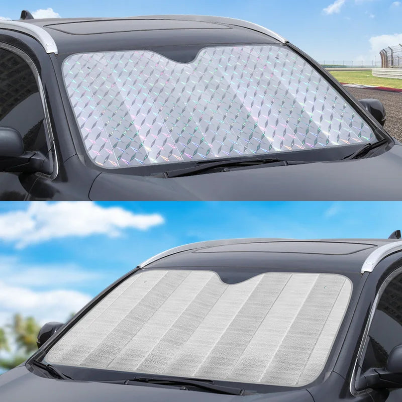 SOLVEX Auto Sunshade | UV Protection & Heat Protection for Front and Rear Windows | Reflective Aluminum Foil | Universally Compatible