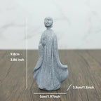 Buddha Stone Statue Small Buddhist Monks Tibetan Buddhism Figures Zen Garden Ornament Meditation Home Aquarium Decoration