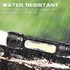 USB Rechargeable Magnetic Flashlight – LED Emergency Light with Magnet and Carry Strap